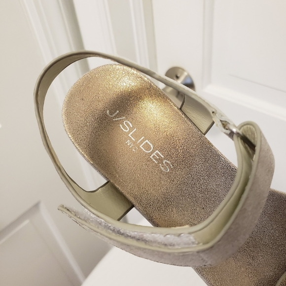 J/Slides Bronze Metallic Quest Platform Sandals Size 8.5, Stylish, Chic - Picture 14 of 16